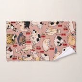 Japanse katten Ukiyo-e Funny kat Bad Handdoek (Handdoek)