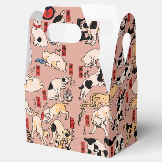 Japanse katten Ukiyo-e Funny kat Bedankdoosjes (Geopend)