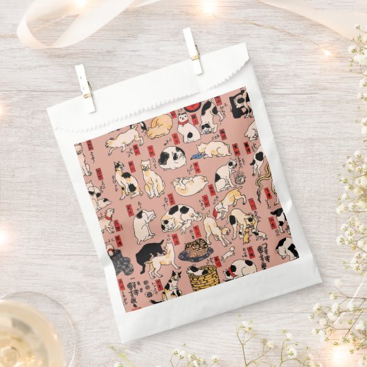 Japanse katten Ukiyo-e Funny kat Bedankzakje (Geknipt)