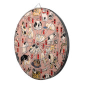 Japanse katten Ukiyo-e Funny kat Dartbord (Voorkant Rechts)