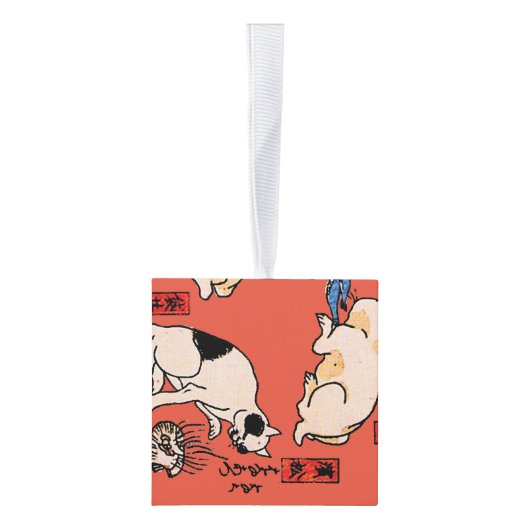 Japanse katten Ukiyo-e Funny kat Decoratie (Rechts)