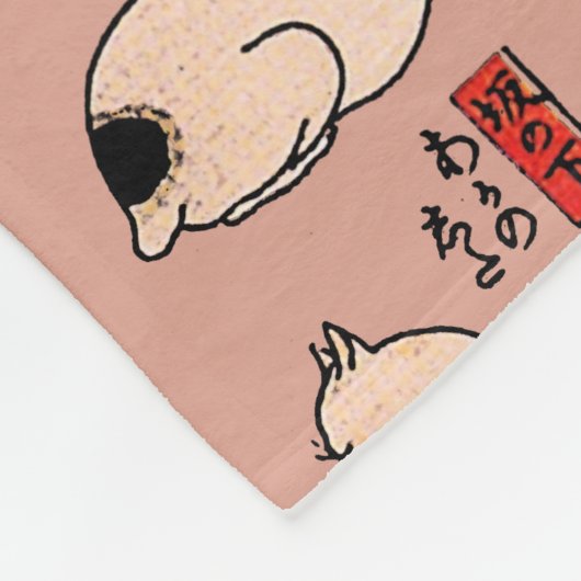 Japanse katten Ukiyo-e Funny kat Fleece Deken (Hoek)