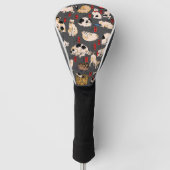 Japanse katten Ukiyo-e Funny kat Golfheadcover (Voorkant)