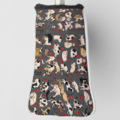 Japanse katten Ukiyo-e Funny kat Golfheadcover (Draai 90)