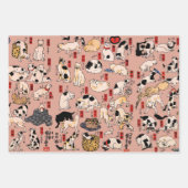 Japanse katten Ukiyo-e Funny kat Inpakpapier Vel (Voorkant)