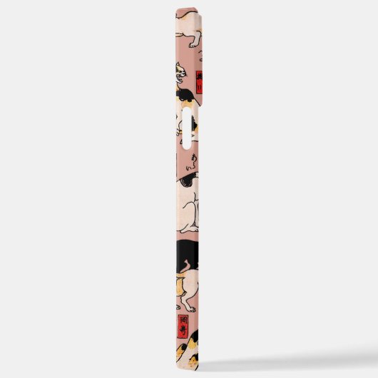 Japanse katten Ukiyo-e Funny kat iPhone Hoesje (Rechterkant)