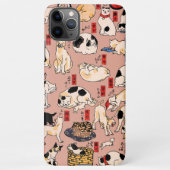 Japanse katten Ukiyo-e Funny kat iPhone Hoesje (Achterkant)