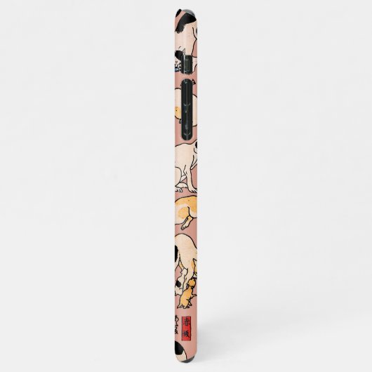 Japanse katten Ukiyo-e Funny kat iPhone Hoesje (Linkerkant)