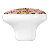 Japanse katten Ukiyo-e Funny kat Keramische Knop (Zijkant)