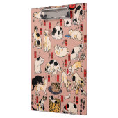 Japanse katten Ukiyo-e Funny kat Klembord (Links)