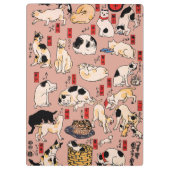 Japanse katten Ukiyo-e Funny kat Klembord (Achterkant)