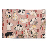 Japanse katten Ukiyo-e Funny kat Kussensloop (Achterkant)