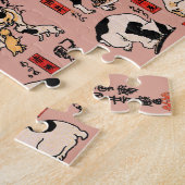 Japanse katten Ukiyo-e Funny kat Legpuzzel (Zijkant)