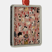 Japanse katten Ukiyo-e Funny kat Metalen Ornament (Rechts)