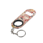 Japanse katten Ukiyo-e Funny kat Mini Flessenopener (Achterkant Gekanteld)