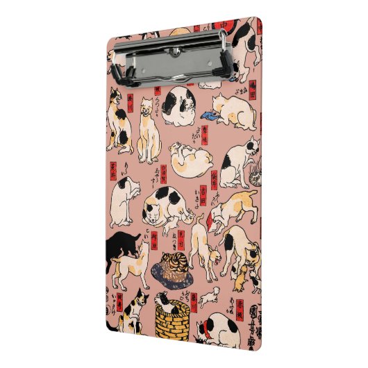 Japanse katten Ukiyo-e Funny kat Mini Klembord (Angled2)