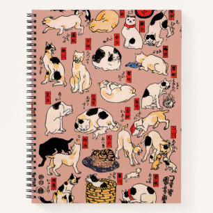 Japanse katten Ukiyo-e Funny kat Notitieboek