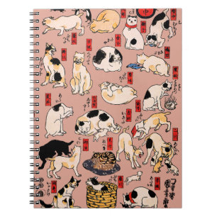 Japanse katten Ukiyo-e Funny kat Notitieboek