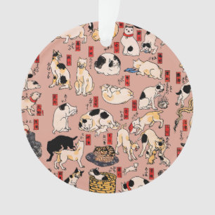 Japanse katten Ukiyo-e Funny kat Ornament