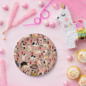 Japanse katten Ukiyo-e Funny kat Papieren Bordje (Feest)