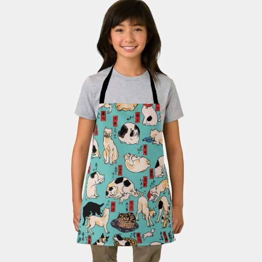 Japanse katten Ukiyo-e Funny kat Schort (Insitu)