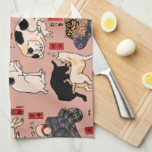 Japanse katten Ukiyo-e Funny kat Theedoek (Quarter Fold)