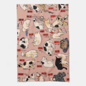 Japanse katten Ukiyo-e Funny kat Theedoek (Verticaal)