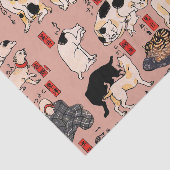 Japanse katten Ukiyo-e Funny kat Tissuepapier (Detail)