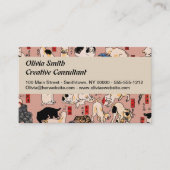 Japanse katten Ukiyo-e Funny kat Visitekaartje (Voorkant)