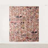 Japanse katten Ukiyo-e Funny kat Wandkleed (Voorkant)