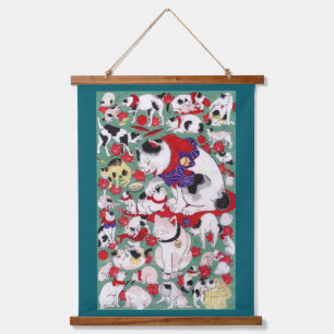 Japanse katten, Ukiyo-e Hangend Wandkleed