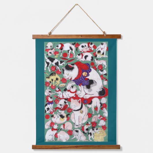 Japanse katten, Ukiyo-e Hangend Wandkleed (Voorkant)