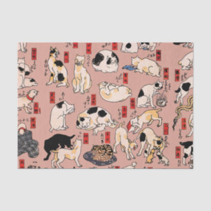 Japanse Katten Ukiyo-e Kunst Grappig Tissuepapier
