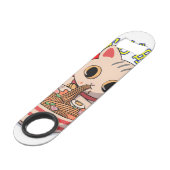 Japanse kattenetende noedels met kruipstokken speed flessenopener (Achterkant Gekanteld)