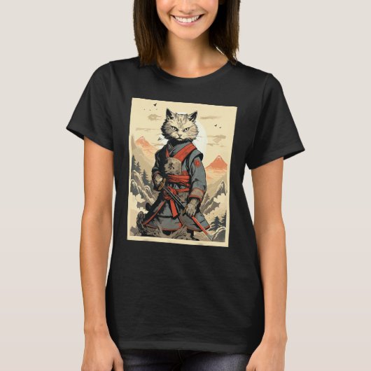 Japanse Kattenkrijger T-shirt (Voorkant)