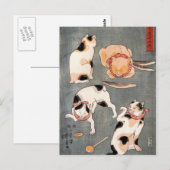  Japanse kattenkunst Briefkaart (Voorkant / Achterkant)