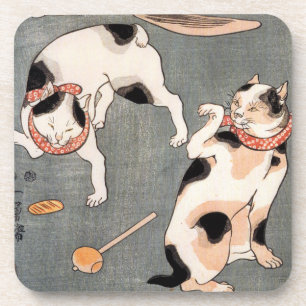 Japanse kattenkunst Drankjes Onderzetter