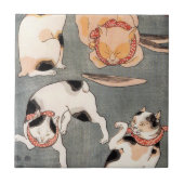  Japanse kattenkunst Tegeltje (Voorkant)