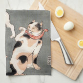  Japanse kattenkunst Theedoek (Quarter Fold)