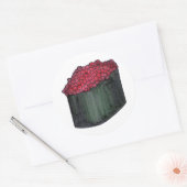Japanse Kaviaar Sushi Maki Roll Japan Restaurant Ronde Sticker (Envelop)