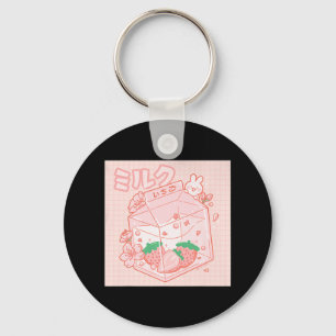 Japanse Kawaii Anime Aesthetische Roze Strawber Sleutelhanger