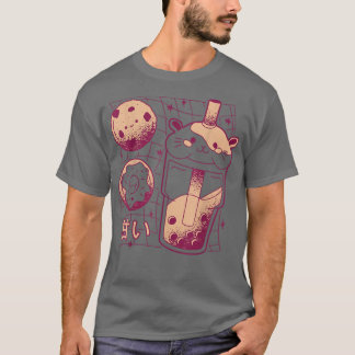 Japanse Kawaii Boba Thee Cavia Donut Koekje G T-shirt