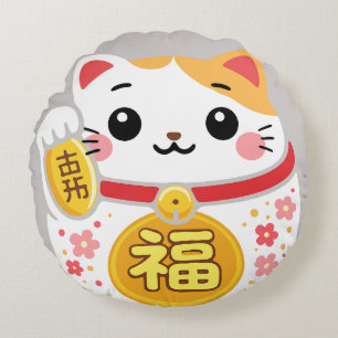 Japanse Kawaii daruma maneki Rond Kussen