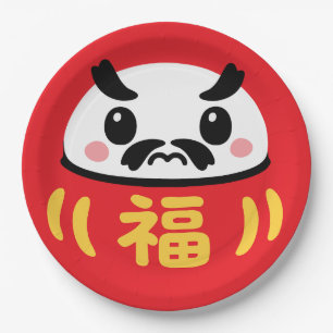 Japanse Kawaii daruma Papieren Bordje
