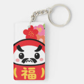 Japanse Kawaii daruma Sleutelhanger (achterkant)