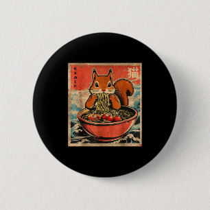 Japanse Kawaii Eekhoorn Eet Ramen Anime Cadeaus Ronde Button 5,7 Cm