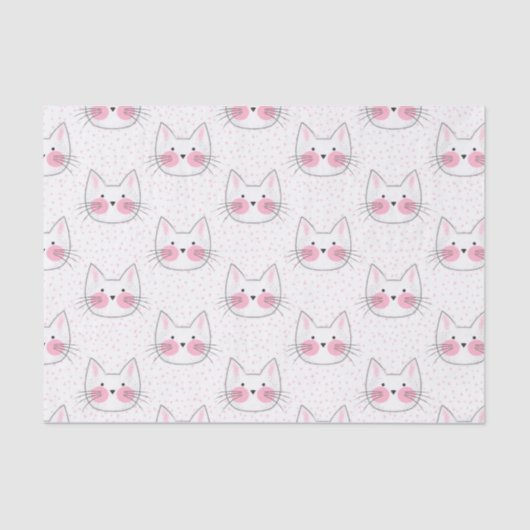 Japanse Kawaii Kitty Cats Tissuepapier (Voorkant)