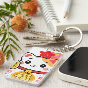 Japanse Kawaii Maneki Sleutelhanger