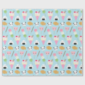 Japanse Kawaii Snacks Cadeaupapier (Vlak)