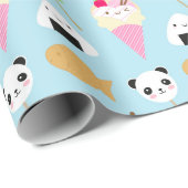 Japanse Kawaii Snacks Cadeaupapier (Rol Hoek)